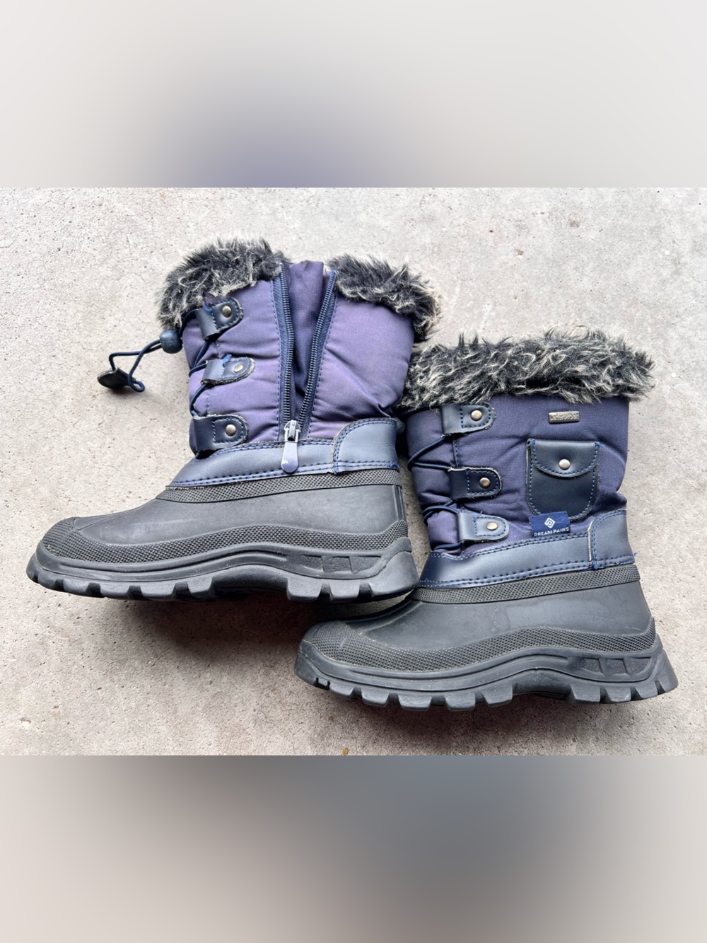 3M Thinsulate Kids Navy and Black Winter Rain & Snow Boots